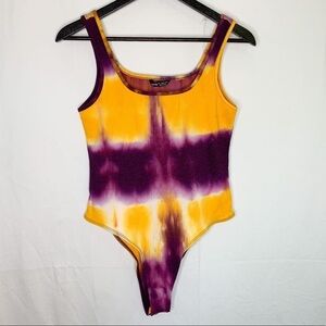 🦩 SHEIN Ribbed Tie dye Thong Bodysuit (🦩2 for $25)